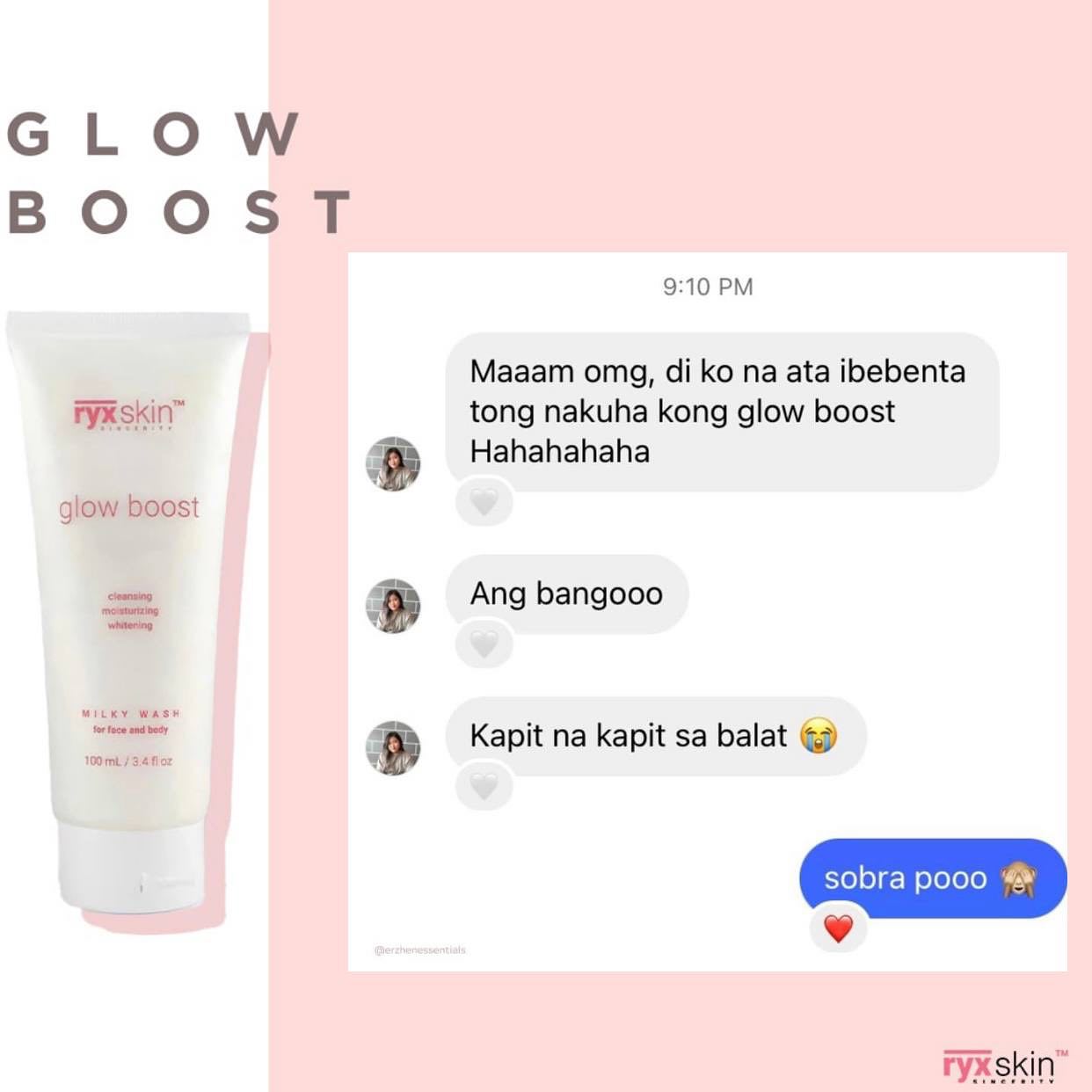 Ryxskin Sincerity Glow Boost milky face and body wash