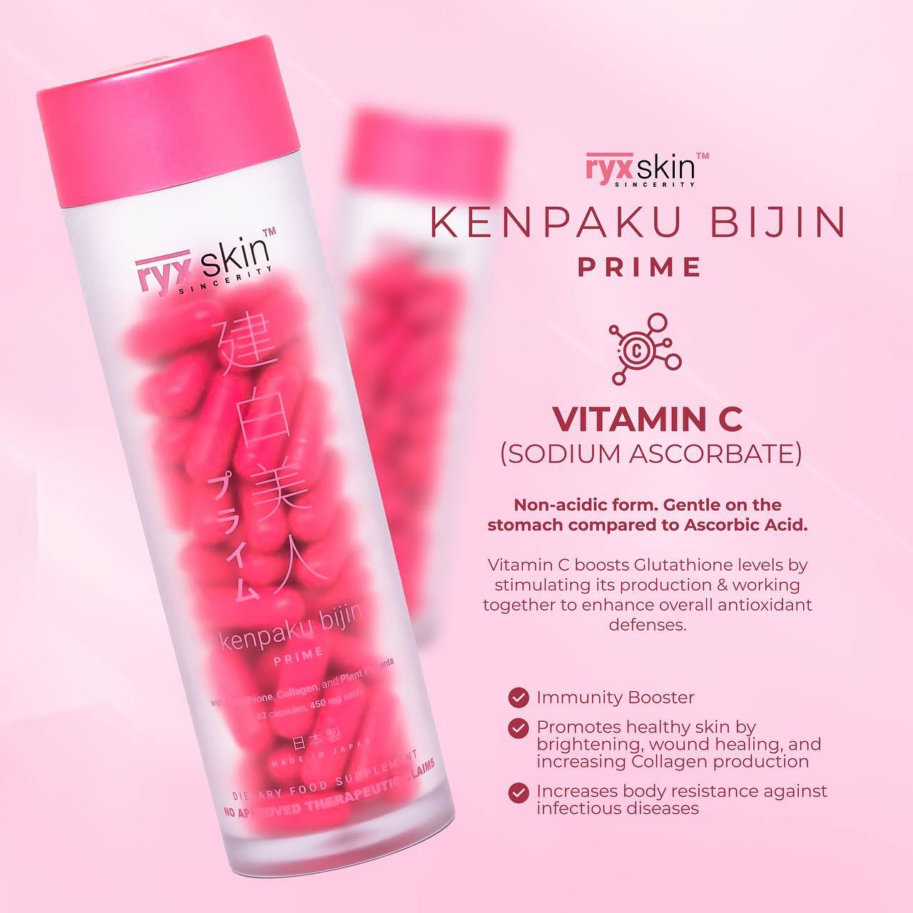 NEW! Kenpaku Bijin Prime 62 Capsules