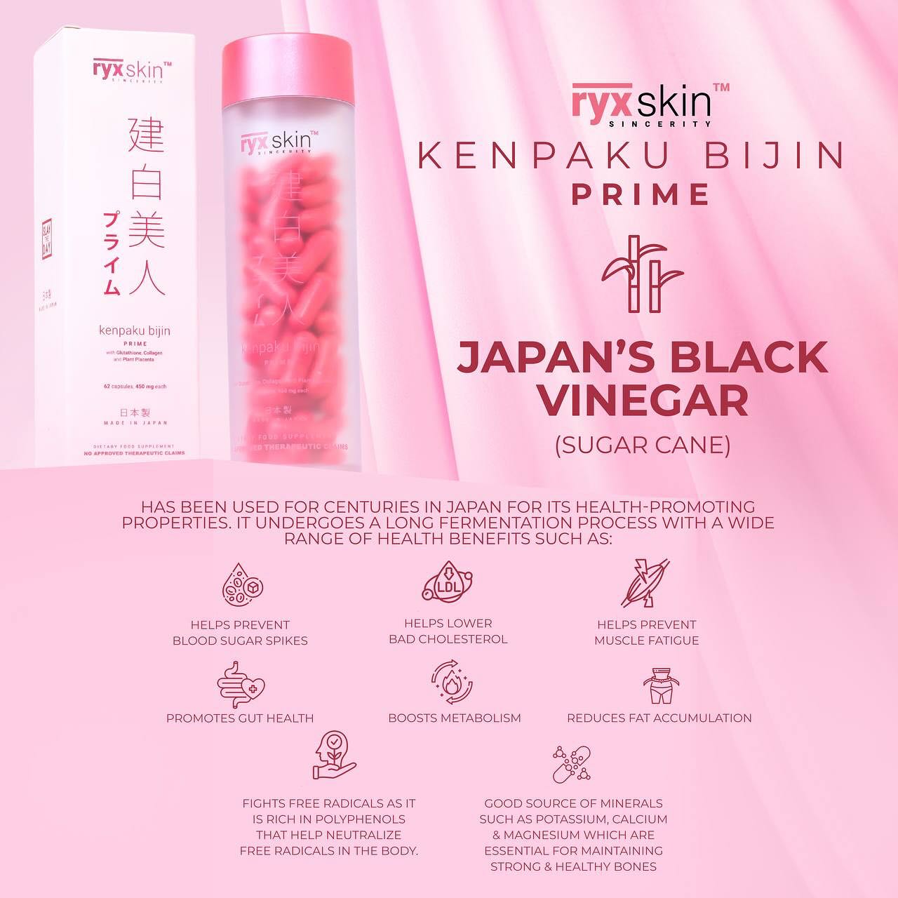 NEW! Kenpaku Bijin Prime 62 Capsules