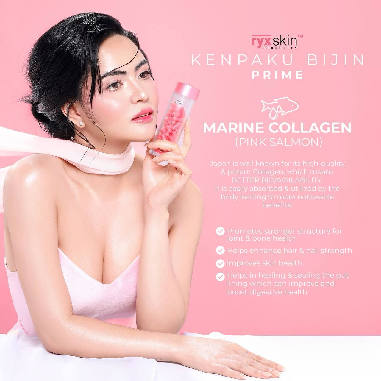 NEW! Kenpaku Bijin Prime 62 Capsules